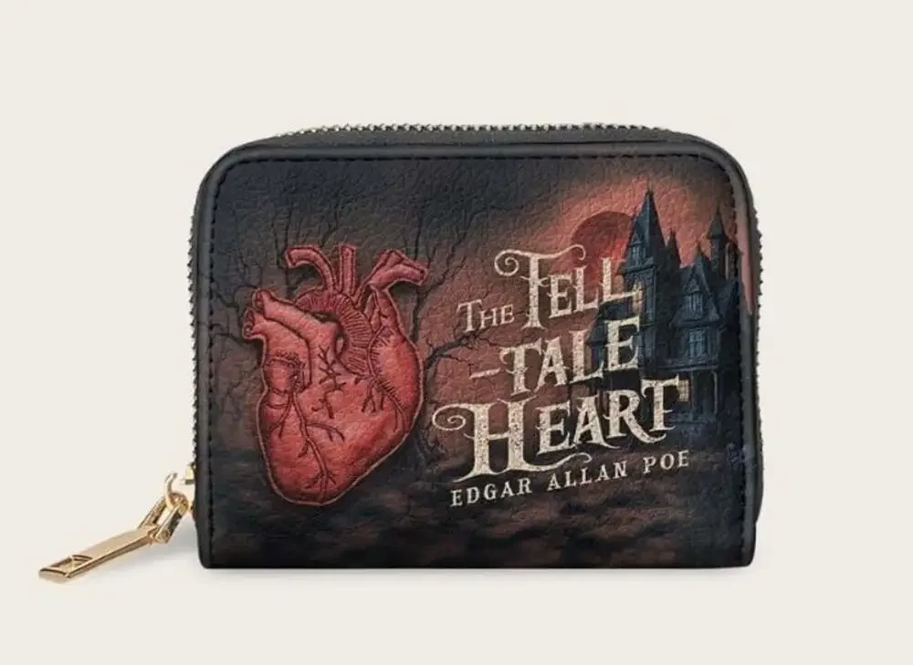 Edgar Allan Poe The Tell Tale Heart Mini Wallet Horror Goth Halloween New NWT